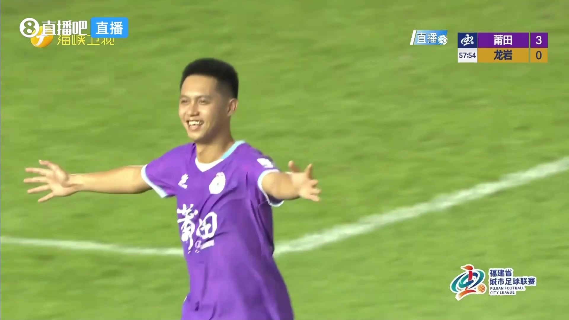 潘彦宏门前推射得手，助莆田队4-0领先龙岩队！